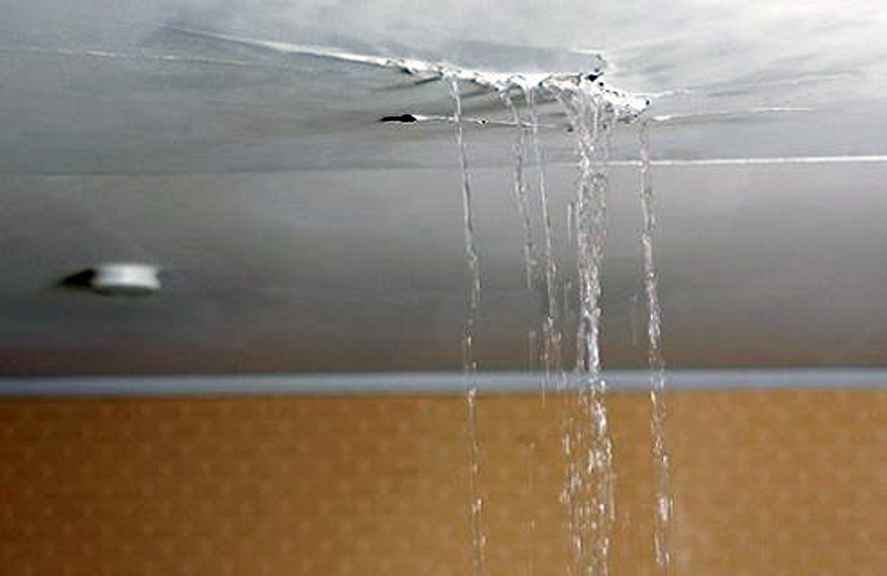 A roof with a Visible leak